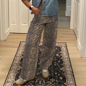 Vici Leopard Denim Jeans